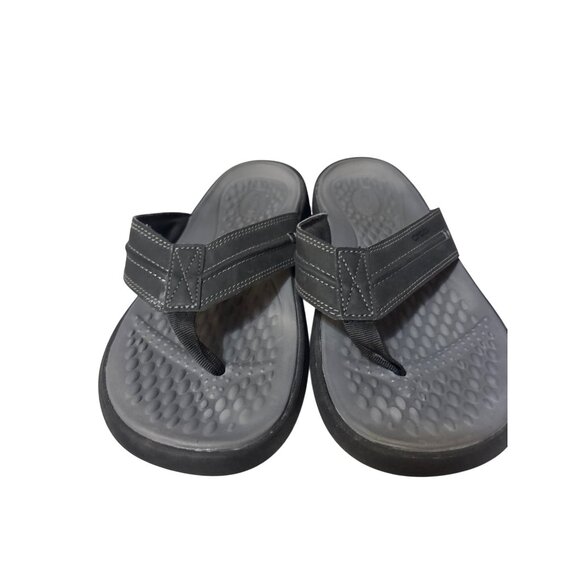 Crocs Mens Medium Flip Flops M11 Black Casual Sandals - Picture 2 of 6